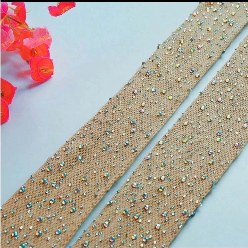 Nude Rhinestone Fishnet Tights NEW 🏷️